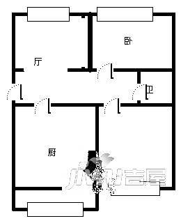 安固小区2室1厅1卫户型图