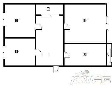 顾乡小区1室1厅1卫户型图