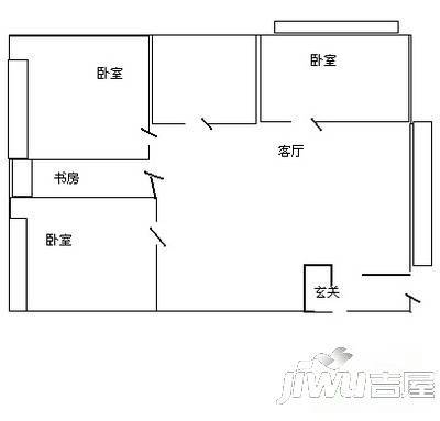 顾乡小区1室1厅1卫户型图