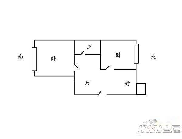 顾乡小区1室1厅1卫户型图