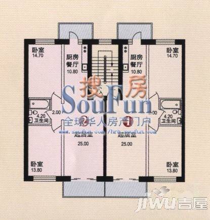 城东新居1室1厅1卫户型图