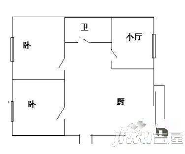 南直小区2室1厅1卫户型图