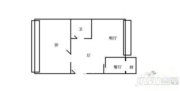 汉广小区2室1厅1卫户型图