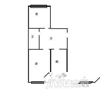 汉广小区2室1厅1卫户型图