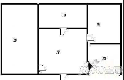 天恒小区2室2厅1卫户型图