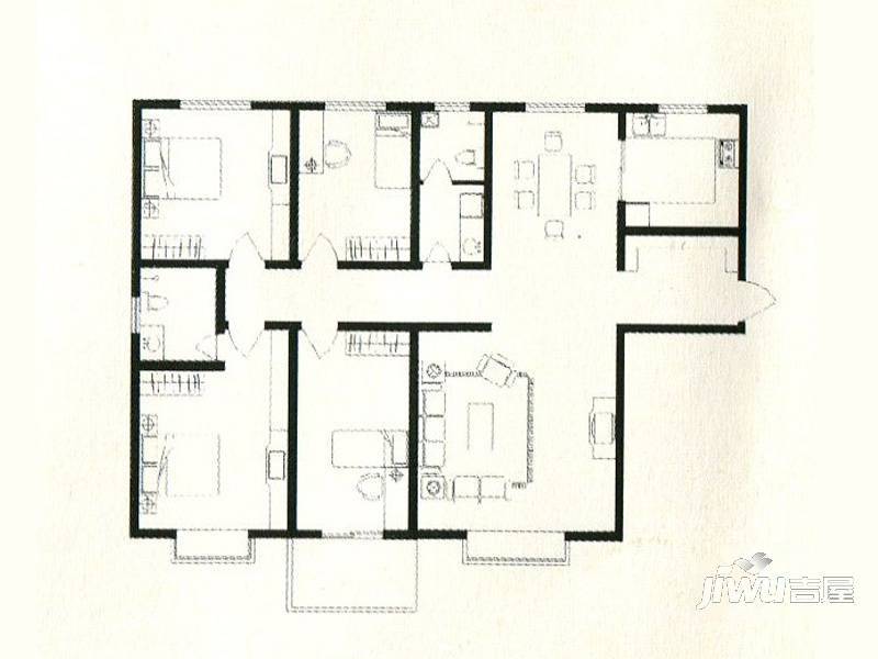 世纪花园3室1厅2卫114.1㎡户型图