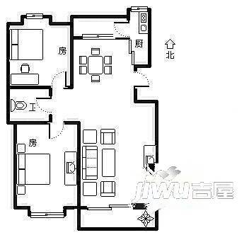 安正小区2室1厅1卫户型图