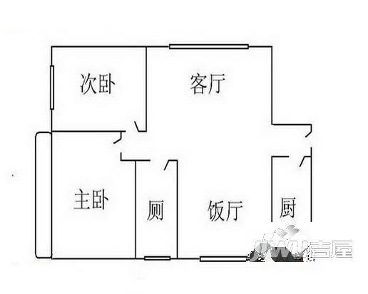 安正小区2室1厅1卫户型图