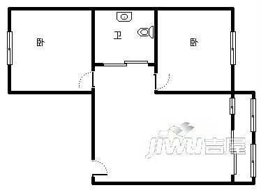 人和名苑2室1厅1卫135㎡户型图