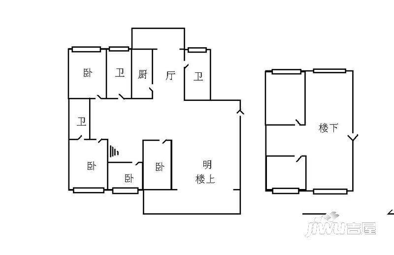 爱建润园3室2厅1卫户型图