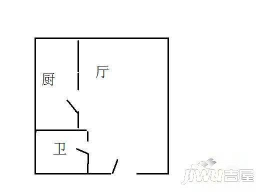 珠江嘉园2室1厅1卫62㎡户型图