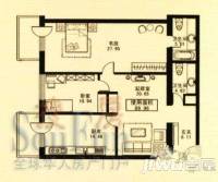 龙电花园2室1厅2卫90㎡户型图