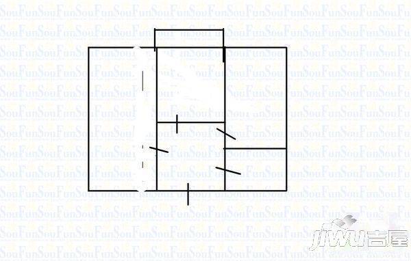 昆仑小区2室1厅1卫户型图