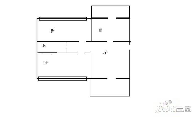 金房小区2室1厅1卫户型图