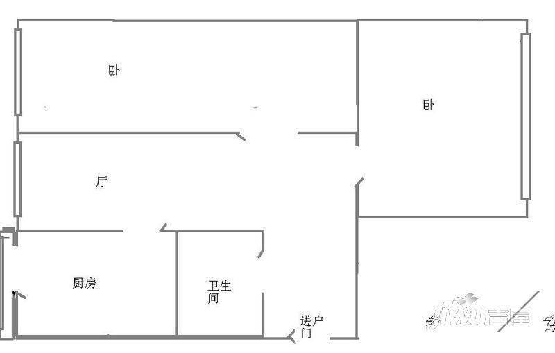 新乐小区1室1厅1卫户型图