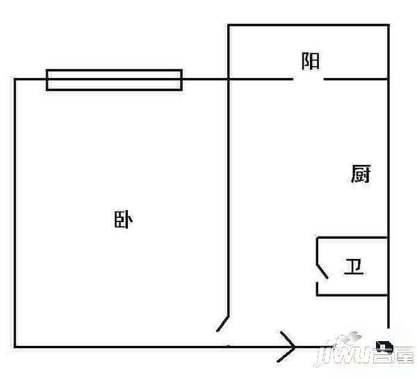 松电小区1室1厅1卫户型图