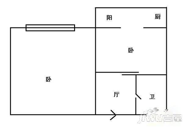 松电小区1室1厅1卫户型图