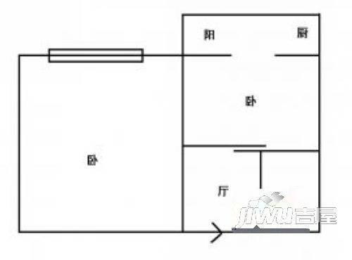 松电小区1室1厅1卫户型图