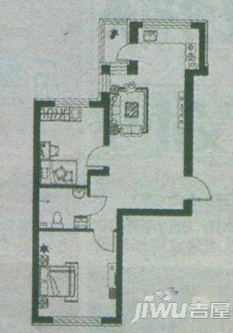 师大嘉园3室1厅1卫72.5㎡户型图