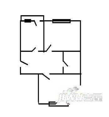 哈特电车小区2室1厅1卫户型图