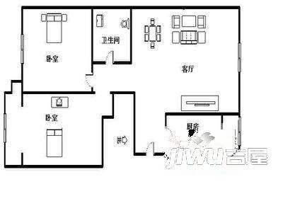 农垦小区2室1厅1卫户型图