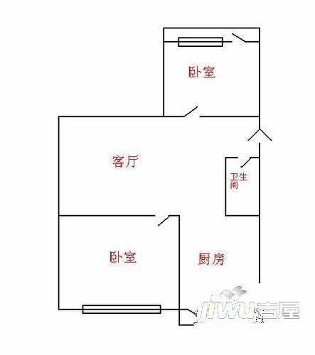 农垦小区2室1厅1卫户型图