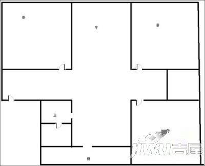 绿圆小区1室1厅1卫户型图