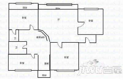 绿圆小区1室1厅1卫户型图