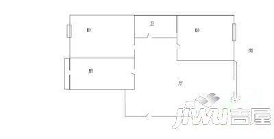 华山小区1室1厅1卫户型图