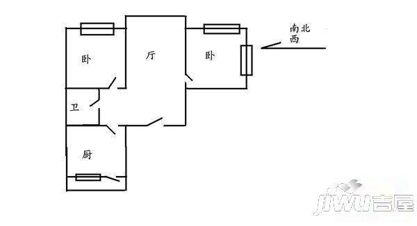 海顺新苑3室1厅1卫114㎡户型图