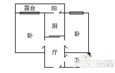 乐东嘉园2室1厅1卫户型图