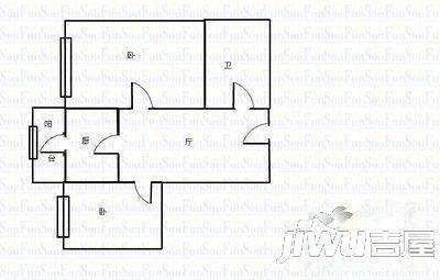 乐东嘉园2室1厅1卫户型图