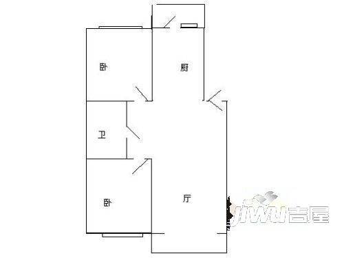 陶瓷小区2室1厅1卫户型图