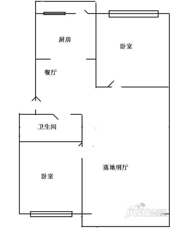 八一新邨3室1厅1卫户型图