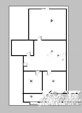 白毛小区二期2室1厅1卫户型图