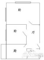 西桥小区2室1厅1卫55㎡户型图