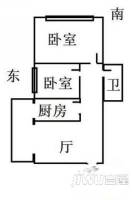 香榭丽苑2室1厅1卫户型图