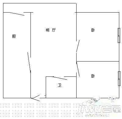 海富名都3室1厅1卫户型图