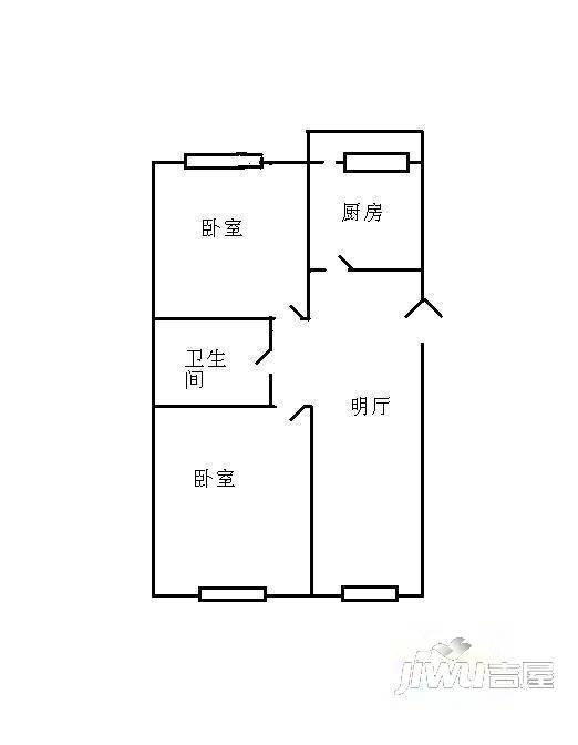 汉林美苑3室1厅1卫户型图