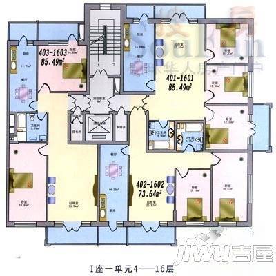 文化家园3室1厅1卫113.1㎡户型图