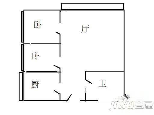 文林小区2室1厅1卫户型图