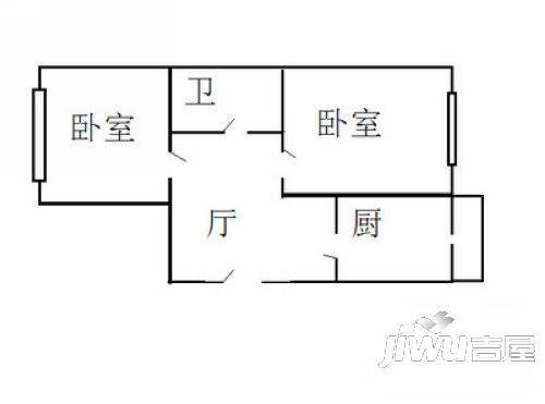 文林小区2室1厅1卫户型图