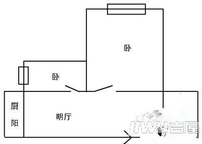 苗圃小区2室1厅1卫户型图