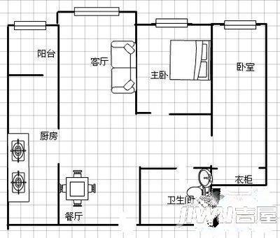 世茂滨江法兰西风情园3室2厅2卫138㎡户型图