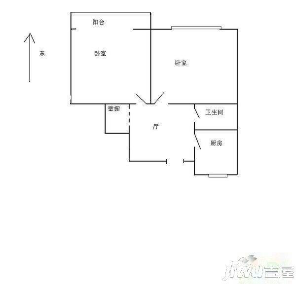 进步小区1室1厅1卫户型图