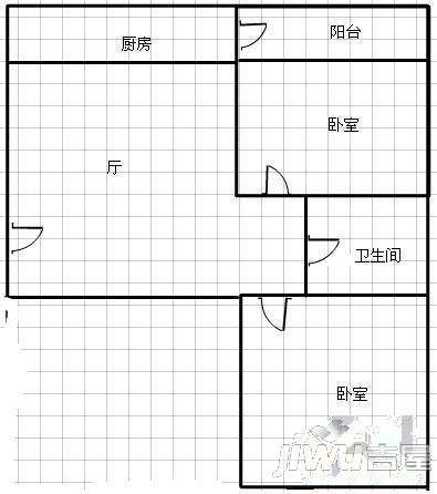 进步小区1室1厅1卫户型图