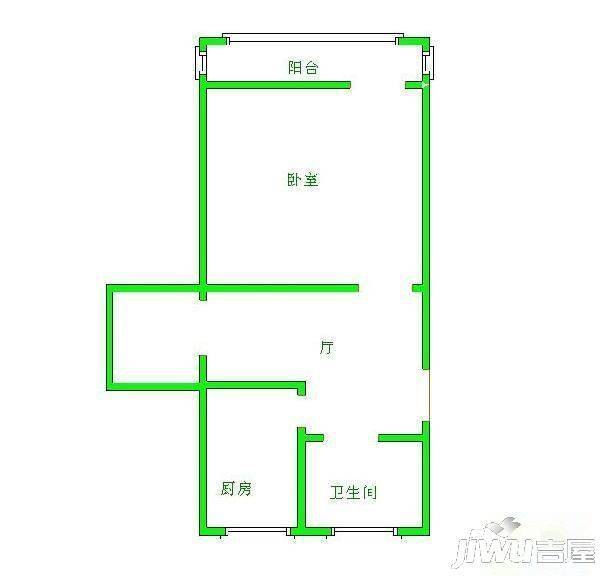 进步小区1室1厅1卫户型图