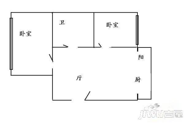 菜艺小区3室1厅1卫户型图