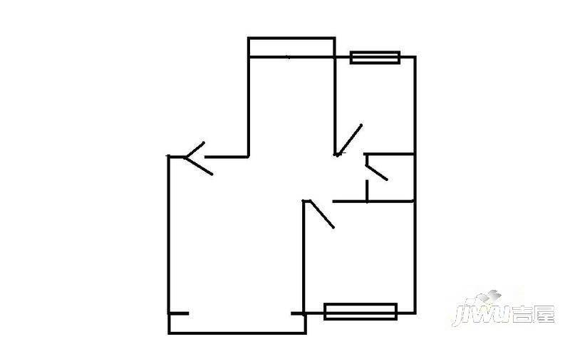 百年新城2室1厅1卫户型图