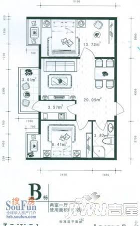 万达杰座1室0厅1卫25.9㎡户型图